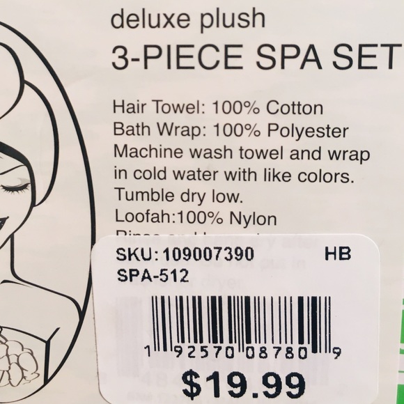 Deluxe plush 3-PIECE SPA SET - Picture 6 of 6